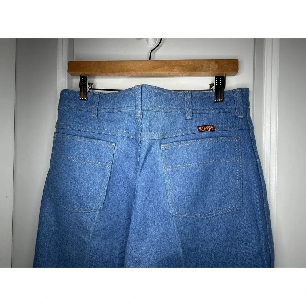 Vintage 70's Wrangler‎ Blue Denim Jeans Size Men's 34x30 NWOT Made In USA